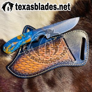 7" Cowboy knife Made With 1095 Carbon Steel With Bone and Steel Bolster Handle...